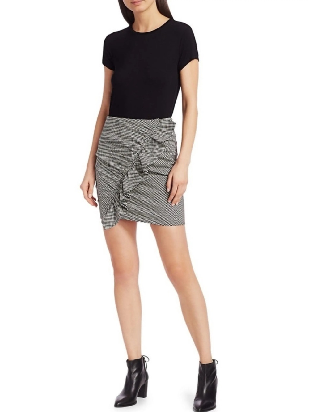 A.L.C. Jupiter Houndstooth Mini Skirt sz 0 - Picture 10 of 10